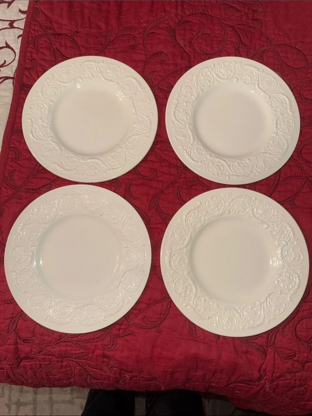 Vintage Wedgwood Patrician Salad Plates - Set of 4  8 3/8”
